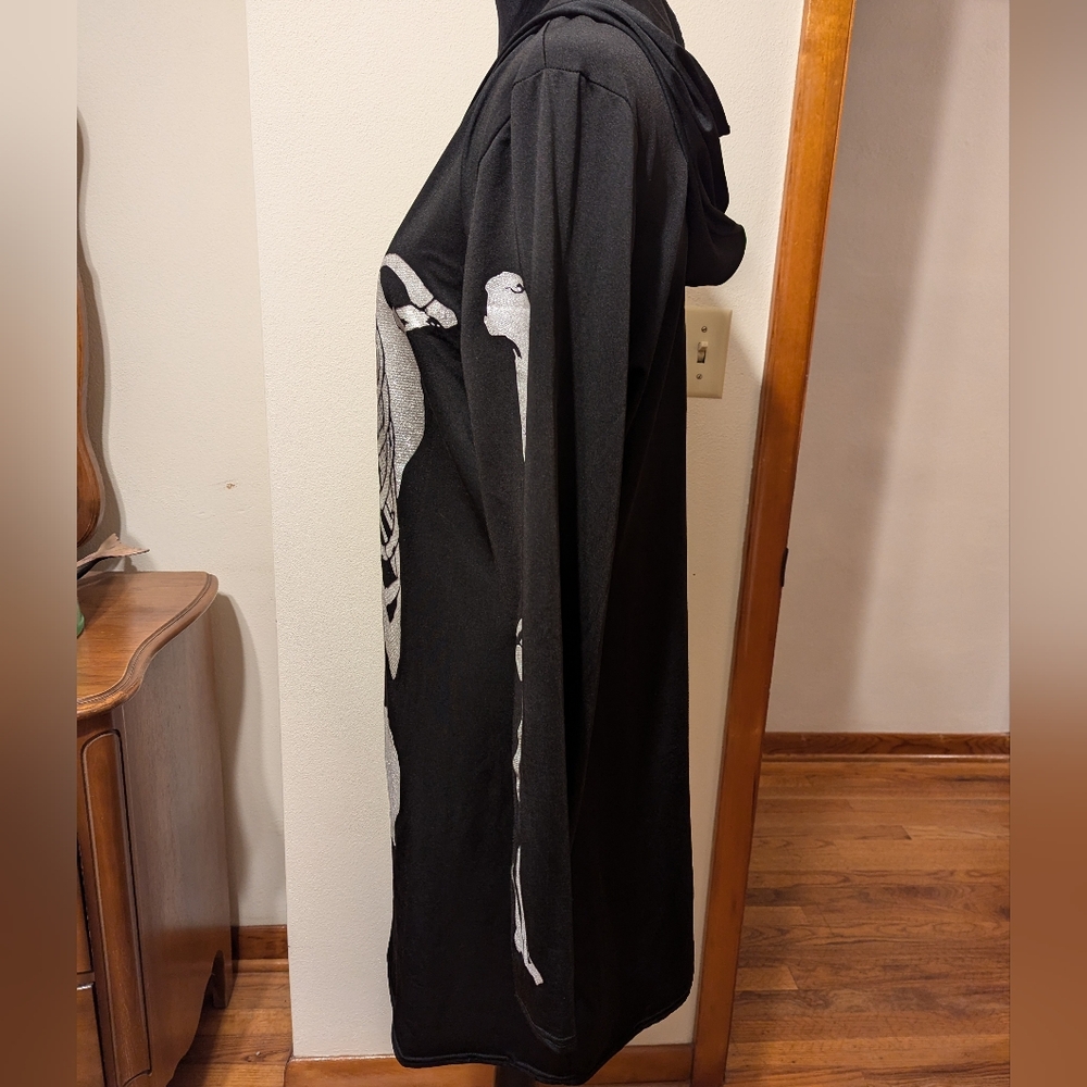 Spirit glitter skeleton Halloween hooded tunic dress - Picture 2 of 5
